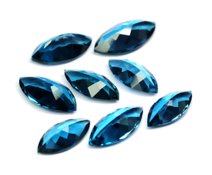 London Blue Topaz Marquise Gemstone Loose Topaz Gems Brazilian Faceted London Blue Topaz Stone Mejor para hacer joyas - Product Image 3