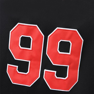 Maillot de baseball uni, teint uni, respirant, col en V, uniforme boutonné pour baseball et softball avec logo et couleur personnalisés - Product Image 4