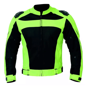 Chaqueta de moto textil impermeable de verano para hombre Hi-Viz amarillo negro CE Protector a prueba de viento para motocicleta de turismo de aventura - Product Image 1