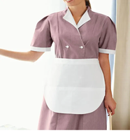 Robe uniforme pour le personnel d'hôtel en tissu coton polyester de qualité supérieure, logo personnalisé, tailles variées, unisexe, prix de gros