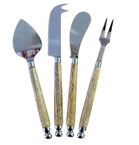 Juego de cuchillos para servir queso de metal chapado en oro de diseño creativo, herramientas de queso de acero inoxidable de extremo corto - Product Image 4