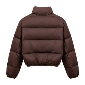 Best Quality Solid Color Long Sleeve Breathable Outdoor <b>Hooded</b> Bubble <b>Coat</b> Oversized Regular <b>Winter</b> Autumn Female Puffer - Product Image 2