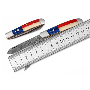 มีดพกเหล็กดามัสกัสพับได้อเนกประสงค์สำหรับตั้งแคมป์ - Product Image 2