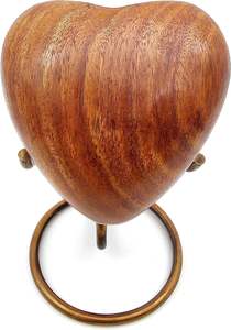 Wooden Heart Urn Keepsake Cremation Urn <b>for</b> Human Pet <b>Ashes</b> Handcrafted Urn Heart Shaped - Perfect <b>for</b> Adults & Infants - Product Image 4