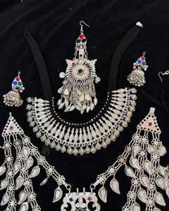 Elegante Juego de Joyería Islámica Afgana de Acero Inoxidable para Mujer, con Cristales de Estrás, Tradicional y Cultural, para Bodas y Fiestas - Product Image 4