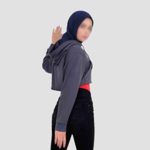 Wholesale Modest Oversize Knitted <b>Women's</b> Hoodies Custom Logo Ladies Drawstring Islamic Style Winter Regular Printed Embroidered - Product Image 3