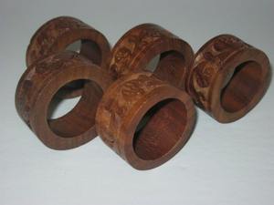 Rond de serviette moderne, élégant, classique, unique, manguier fantaisie, anneaux de serviette de mariage vintage personnalisés, vente en gros - Product Image 6