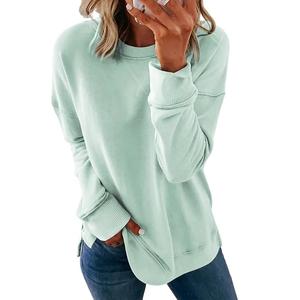 Venta al por mayor de las mujeres sudadera de algodón de manga larga cuello nuevo diseño de lujo de hilo teñido cómodo para la temporada de invierno hecho Bangladesh - Product Image 1