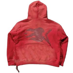 Offre Spéciale personnalisé en gros hommes recadrée épais tendance Style fabricant haute qualité graphique broderie lavage à l'acide à capuche - Product Image 2