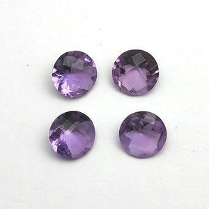 Purple Amethyst Gemstone Top Quality 7MM Round Checkerboard Cut 1.15 Ct African Amethyst Loose Stone for Jewelry Making Gemstone - Product Image 6