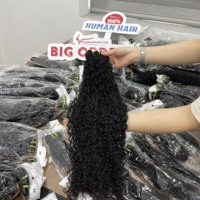 Extensiones de cabello Remy virgen vietnamita para trama de rizos con extremos dobles dibujados, todos los colores teñibles disponibles en Stock