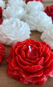 Bougie parfumée en cire de soja faite à la main, design exquis de fleur de pivoine, décoration écologique pour la maison - Product Image 4