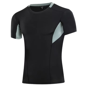 Dernier modèle T-shirt peigné à carreaux pour hommes personnalisé de haute qualité avant 200 grammes sérigraphie brodée - Product Image 1