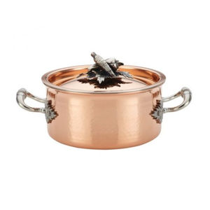 Bol de service alimentaire rond en cuivre de qualité supérieure, texture martelée, argent brillant, poli à l'intérieur, accessoires de cuisine - Product Image 6