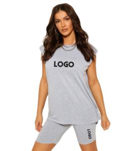 เสื้อยืดเอวลอยเปิดไหล่แบบหนาสำหรับผู้หญิงโอเวอร์ไซส์ออกแบบได้เอง - Product Image 6