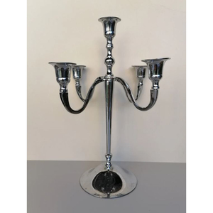 Nouvelle conception bougeoir en argent 3 bras candélabre bougeoir pour décor de Table à la maison bougeoir à prix raisonnable - Product Image 6