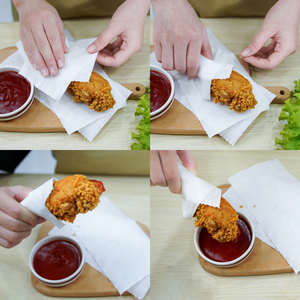 Krclean Premium 300 Sheets Disposable Paper Napkins 20x10cm Lint-Free Roll Tissue Highly Absorbent for Restaurant Party Use - Product Image 3