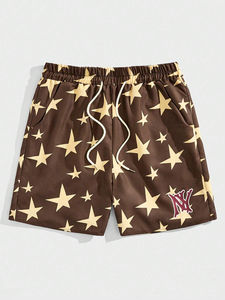 กางเกงขาสั้นเบอร์มิวดาโอเวอร์ไซส์สำหรับผู้ชายเสื้อผ้าแนวสตรีทแต่งปักลายด้วยผ้าเดนิมผ้าฝ้ายสไตล์ลำลองมีลวดลายตกแต่ง - Product Image 6