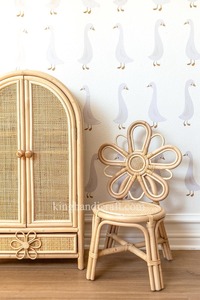 Chaise d'enfant en rotin naturel faite à la main pour la décoration de fête d'anniversaire, siège d'enfant bohème pour des événements - Product Image 5