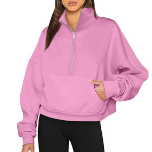 New Arrival Women's Hoodies Crop Hoodie Pullover Sweatshirt Wholesale Custom High Quality Casual Outfit - Product Image 4