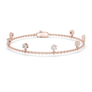 0.77 TCW Brilliant Cut Moissanite Tennis <b>Charm</b> <b>Bracelet</b> 925 Sterling <b>Silver</b> Rhodium Plated Luxury Bridal Fine Jewelry Wholesale - Product Image 1
