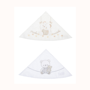 Marca de proveedor italiano, color blanco y azul cielo para bebés, niñas y niños, paños para uso doméstico, albornoz para exportación global - Product Image 3