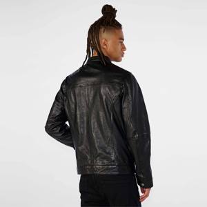 Chaqueta de piel de oveja a la moda para hombre de alta calidad, lona con cierre de cremallera y cuello levantado, recién llegado a la venta - Product Image 4