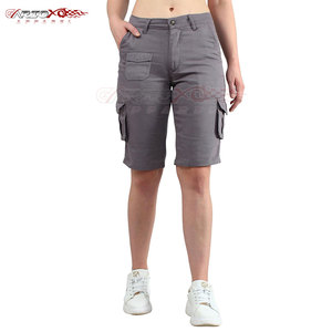Pantalones cortos Cargo informales para mujer con bolsillos con solapa y cómodos pantalones cortos Cargo ligeros de cintura elástica para mujer - Product Image 2
