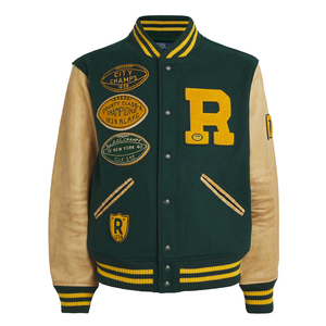 Veste bomber universitaire pour homme American City Champions avec patchs en chenille, modèle 2026, tailles unisexes - Product Image 4