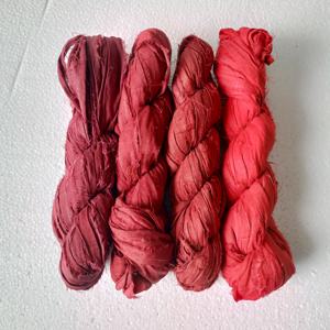 Rollo de patrón sólido de cinta de seda Sari teñido personalizado de calidad superior en tonos de marrón hecho a medida en colores personalizados - Product Image 2