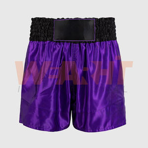 Short de boxe en satin de combat professionnel personnalisable pour hommes avec ceinture moyenne élastique cordon de serrage décontracté OEM ODM disponible - Product Image 5