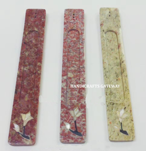 ที่วางธูปหินทำด้วยมือรูปทรงสี่เหลี่ยมสำหรับตกแต่งบ้านและวัด - Product Image 1