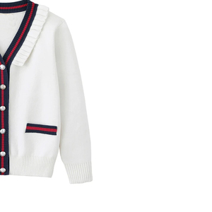 Suéter Cárdigan de Punto Personalizado con Logotipo para Uniforme Escolar de Diseñador para Hombre - Product Image 3