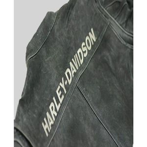 Harley Davidson Colorblocked Hombres Chaqueta de cuero - Product Image 4