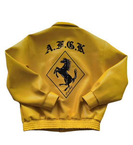 เสื้อแจ็กเก็ตเบสบอลบอมเบอร์ของผู้ชายเสื้อแจ็คเก็ตหนังวัวระบายอากาศไซส์ใหญ่พิเศษปักโลโก้ได้ตามต้องการสำหรับฤดูหนาว - Product Image 4