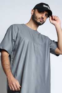 Nouvelle Jubba Thobe pour homme, élégante et décontractée, grande taille, longueur cheville, manches longues, respirante, légère, confortable, séchage rapide, pour la prière - Product Image 6