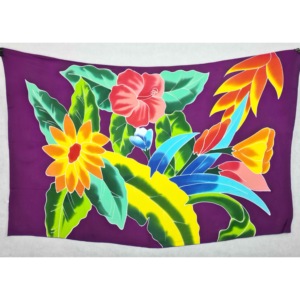 Pareos Hawaianos Pintados a Mano 100% Rayón de Alta Calidad, Ropa de Playa Personalizada al por Mayor, Cubierta para las Islas del Pacífico Asiático HPSU002-01-180 - Product Image 1