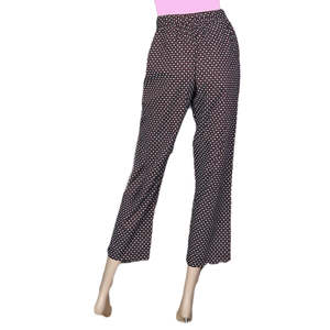 Women's Printed <b>Trouser</b> - Coffee - Product Image 2