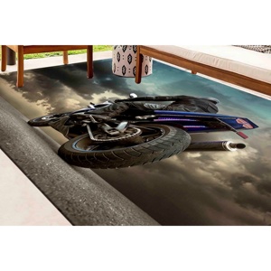 Tapis de moto : antidérapant pour garage, décoration de chambre de garçon, tapis doux non tissé - Product Image 2