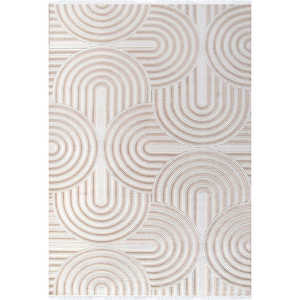 Alfombra Moderna Crema Netline BY001 Depot Home de Polipropileno y Poliéster, Fácil de Limpiar, Duradera, No Desprende Pelusa - Product Image 3