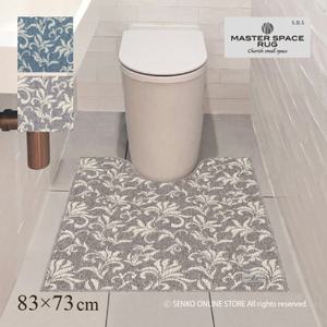 ต้นแบบเมือง802พื้นห้องน้ำสีฟ้า/สีเทาพรมประมาณพรมห้องน้ำ PVC กันลื่นขนาด83x73ซม. ทำจากโพลีเอสเตอร์ทนทาน - Product Image 6