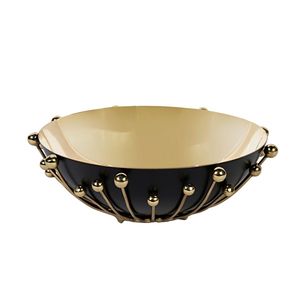 Bol en métal Royal Serve, bol de service impérial, bol en métal artisanal de luxe, bol de service au toucher majestueux, bol en métal opulento - Product Image 3