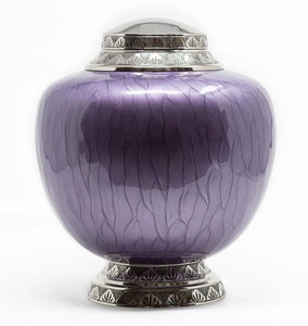 Venta al por mayor de esmalte negro de alto brillo Matki urna de cremación Color personalizado tarros de recuerdo funerario tarro de almacenamiento de metal cenizas para adultos - Product Image 3