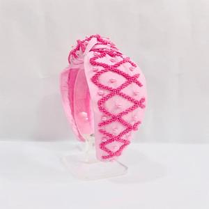 2025มาใหม่จากอินเดียการออกแบบวาเลนไทน์เครื่องประดับผมประดับด้วยลูกปัดที่คาดผมแบบผูกปมด้านบน - Product Image 6