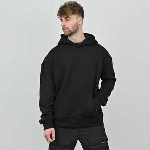 Parfait pour un usage quotidien pulls à capuche grande taille pour hommes Hip Hop Boxy Style drop épaules sweats à capuche sweat à capuche surdimensionné pour hommes - Product Image 3