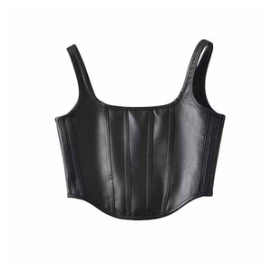 Soutien-gorge en similicuir de qualité supérieure pour femmes, avec une coupe confortable et un style moderne. Soutien-gorge en cuir pour femmes. - Product Image 1