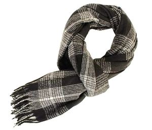 Custom Fashion Winter Knitted Cotton Canvas Breathable <b>Scarf</b> for Women Long Striped Solid Colors Daily Wear Spring - Product Image 2