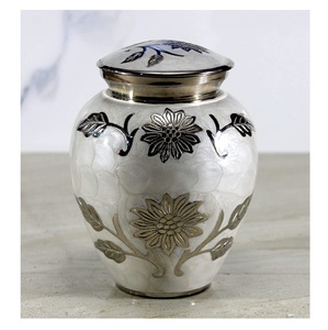 Urna de Cerámica Metálica de Lujo Más Vendida, Elegante Contenedor Conmemorativo para Cremación, para Exhibición en Interiores y Exteriores, Disponible para la Venta - Product Image 2