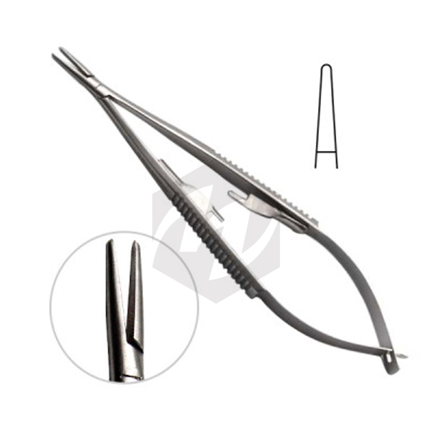 Castroviejo Needle Holder Straight 14cm Surgical Micro Needle Driver Lock Instrument Suturing Ophthalmic Dental Microsurgery