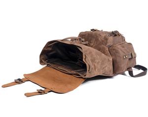 Sac à dos de luxe en cuir et toile, design rétro, pour voyage en extérieur, école, ordinateur portable, respirant, grande capacité, léger, vente en gros - Product Image 5